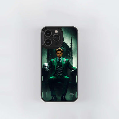 Robert Downey Jr. as Iron Man King in Emerald Suit Glass Case