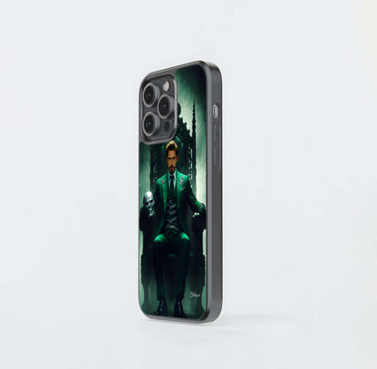 Robert Downey Jr. as Iron Man King in Emerald Suit Glass Case