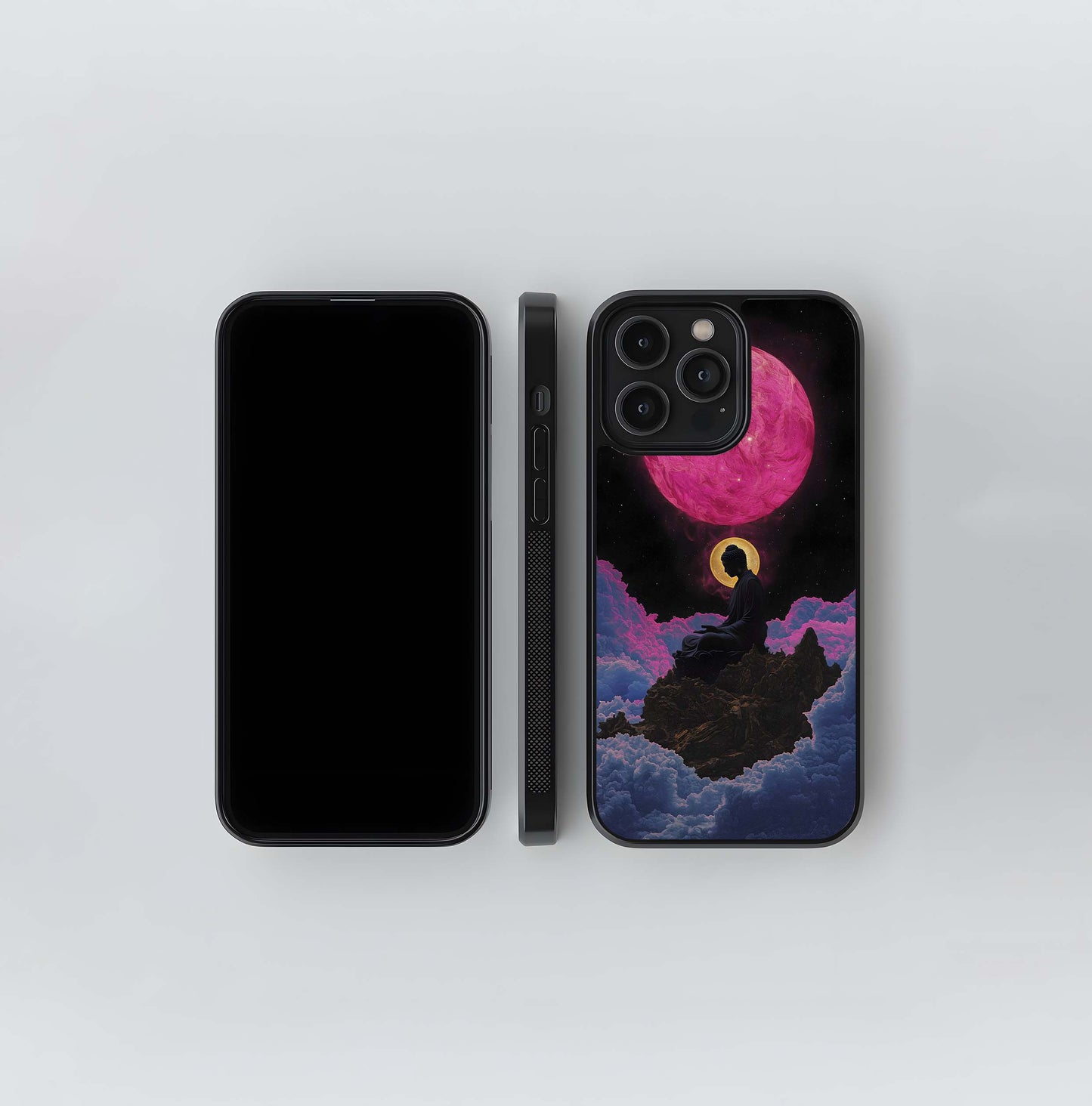 Buddha & Planets Glass Case