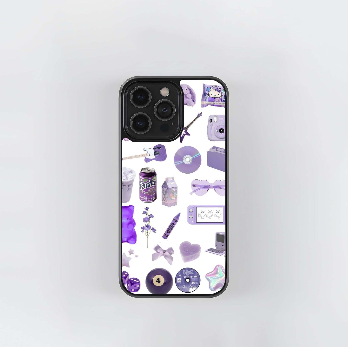 Lavender Aesthetic Collage Glass Case