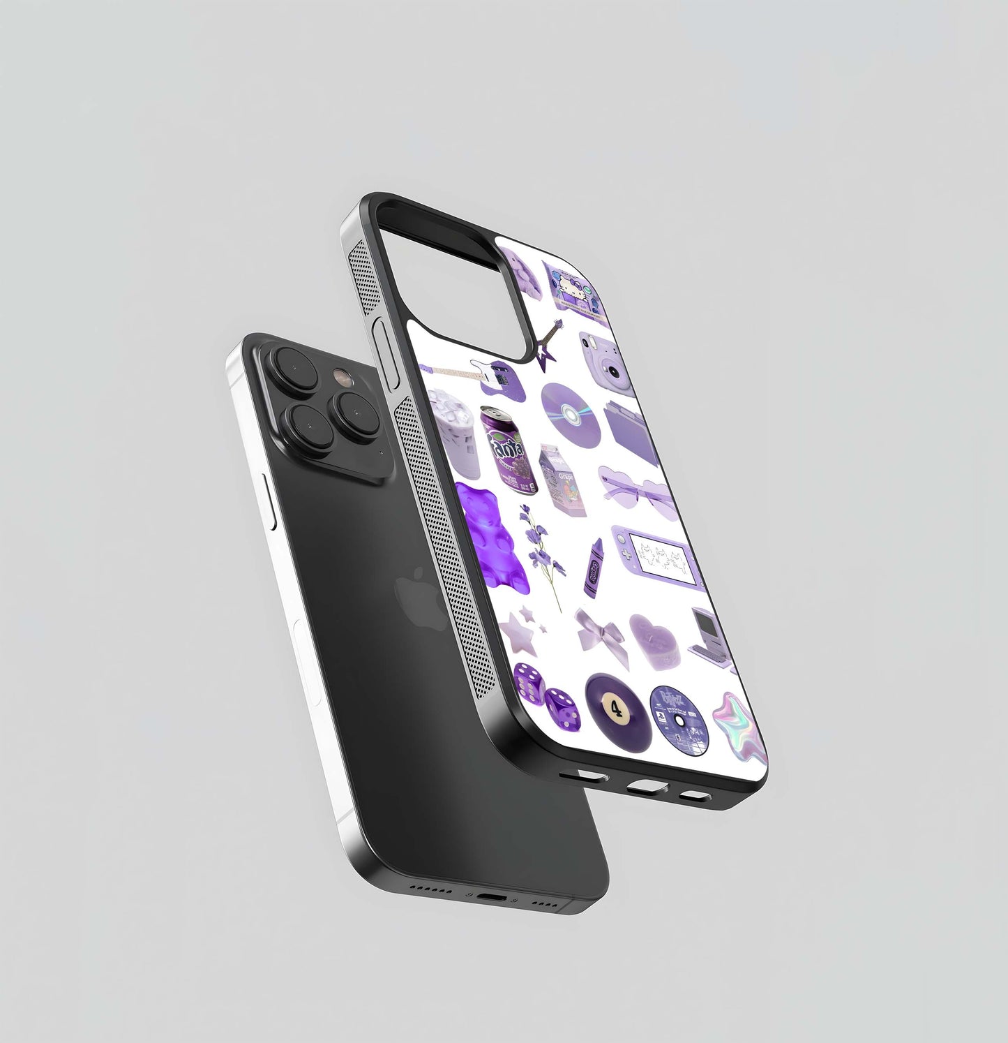 Lavender Aesthetic Collage Glass Case