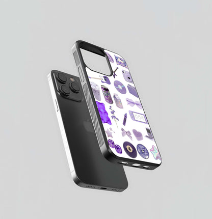 Lavender Aesthetic Collage Glass Case