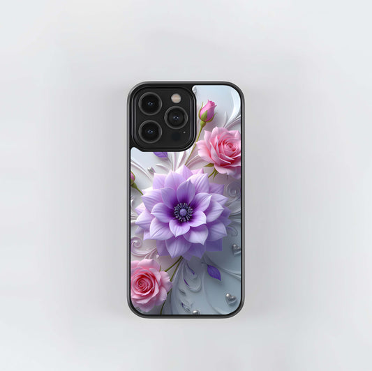 Lavender Bloom Relief Glass Case