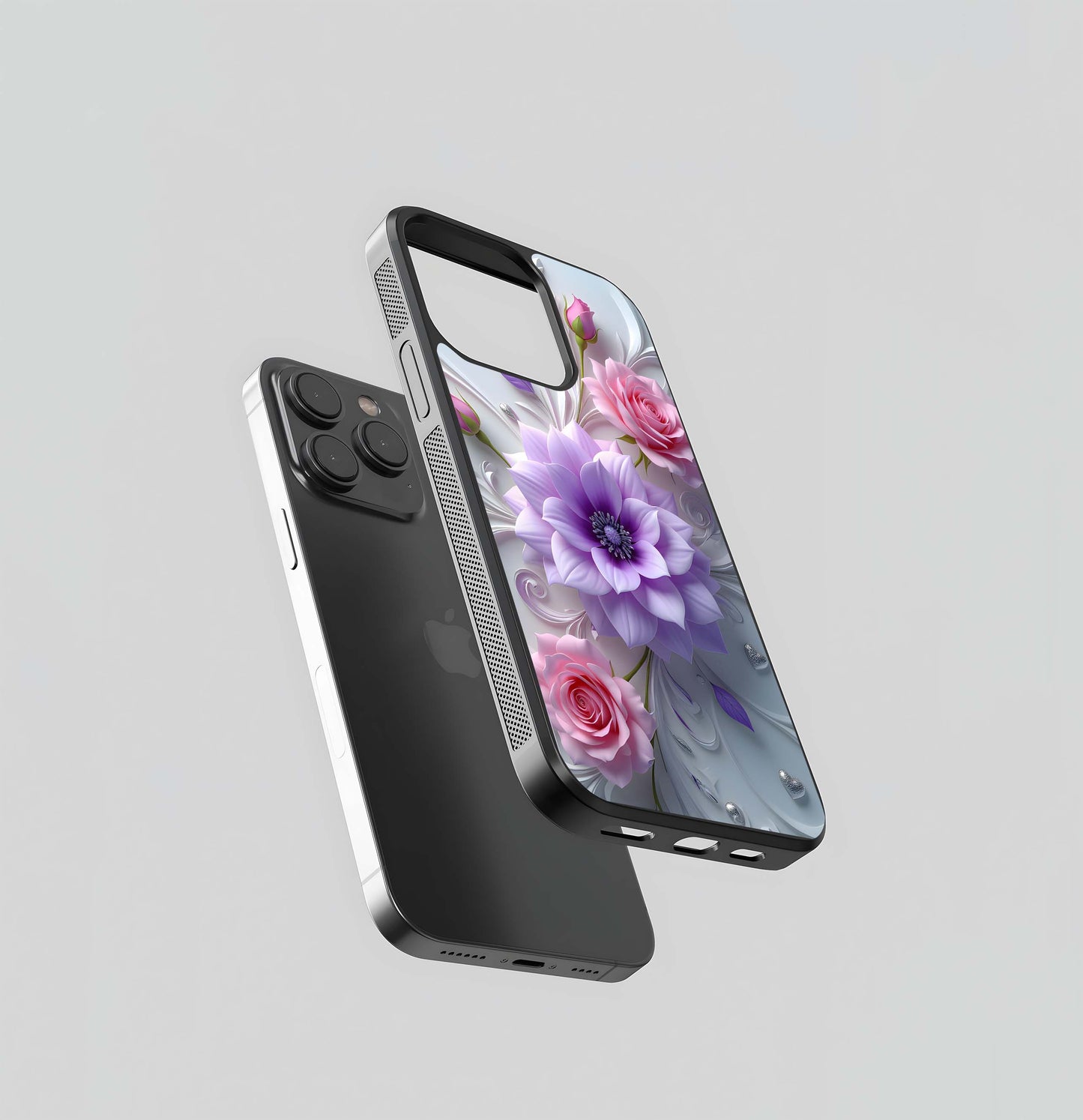 Lavender Bloom Relief Glass Case