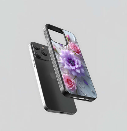 Lavender Bloom Relief Glass Case