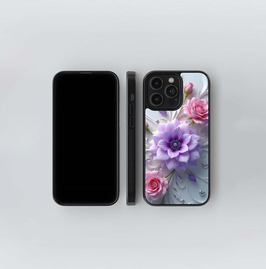 Lavender Bloom Relief Glass Case