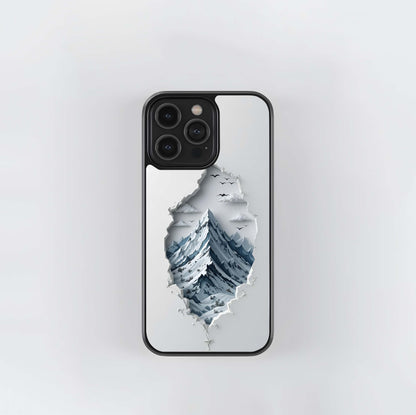 Torn Paper Mountain View Glass Case