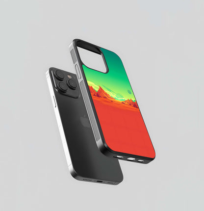 Red Martian Canyon Glass Case