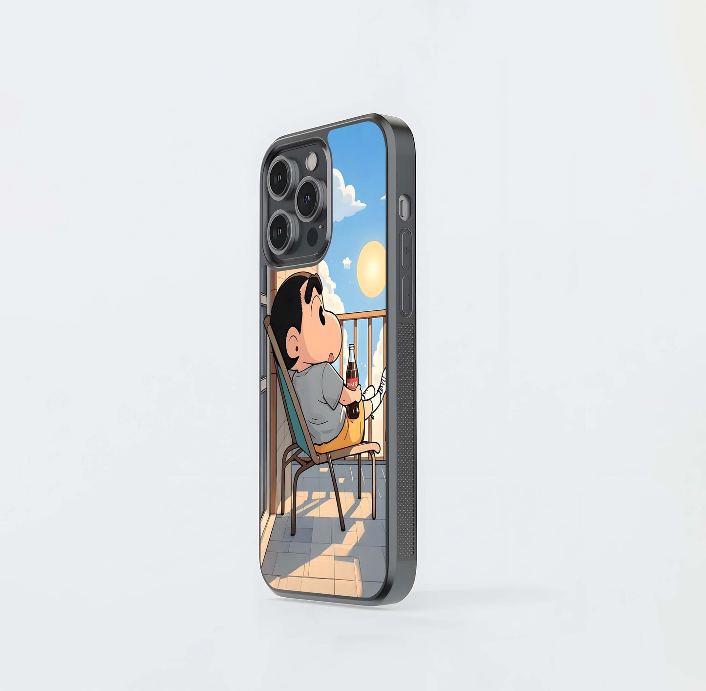 Chill Shinchan Vibe Glass Case