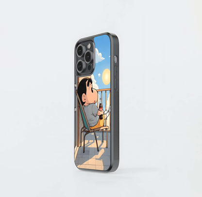 Chill Shinchan Vibe Glass Case