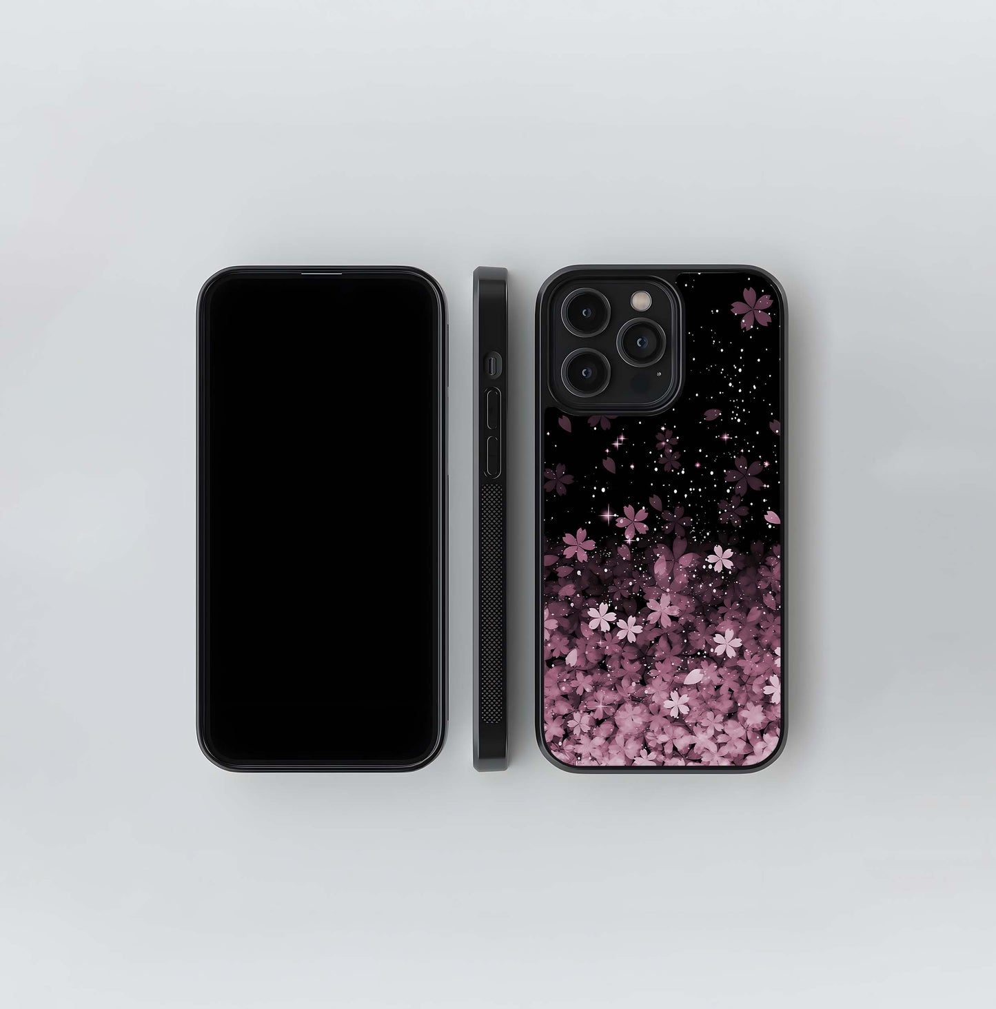 Small Starry Flowers Glass Case