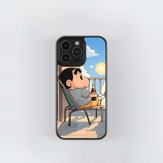 Chill Shinchan Vibe Glass Case