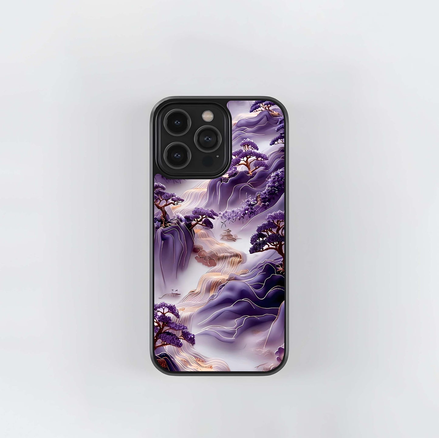 Lavender Mountain Stream Glass Case