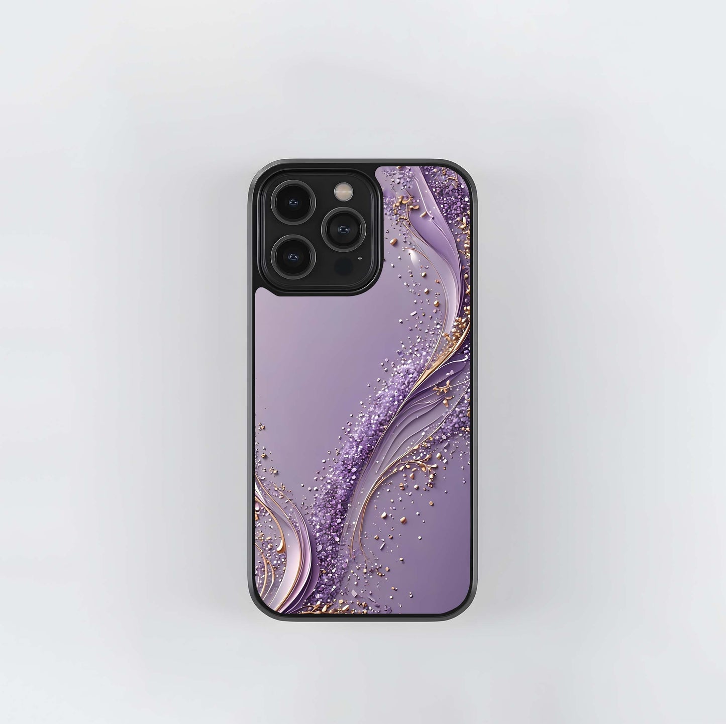 Lavender Sparkle Sweep Glass Case