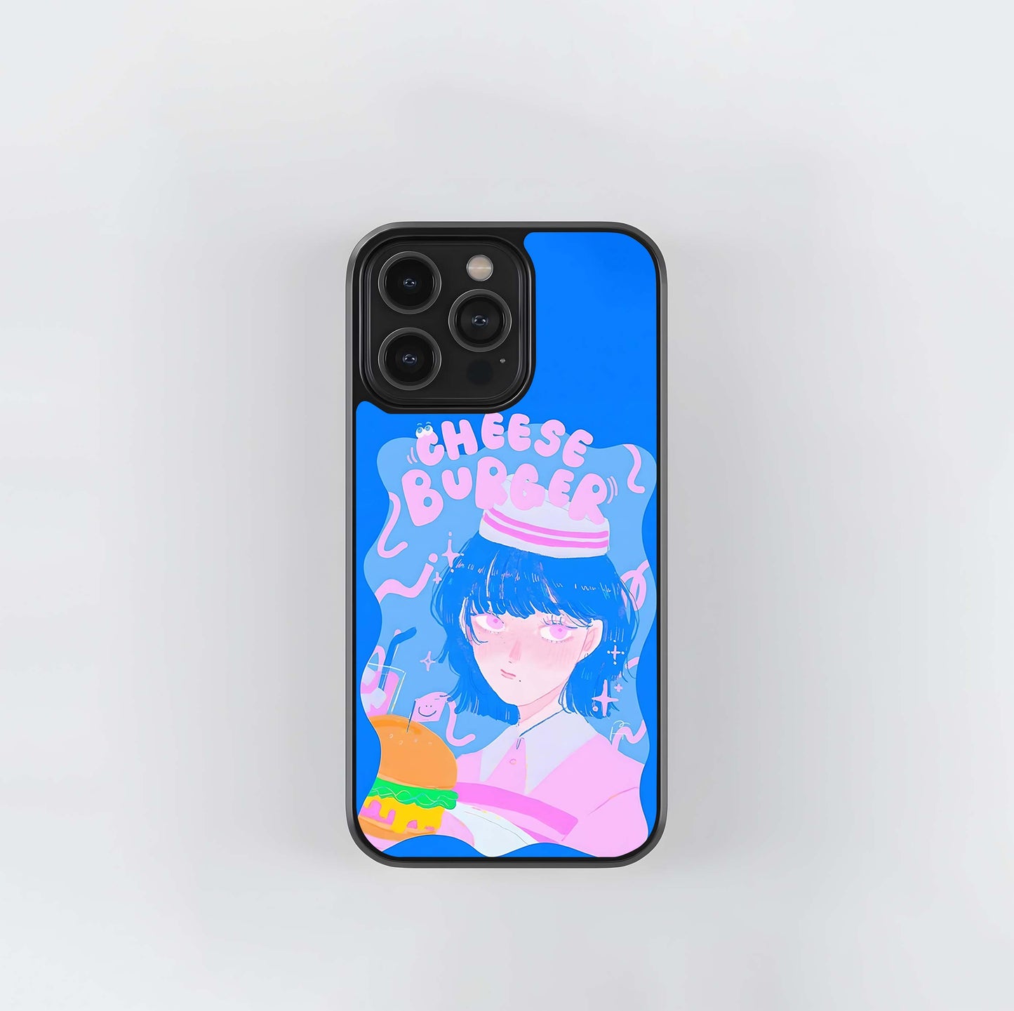 Burger Girl Mood Glass Case