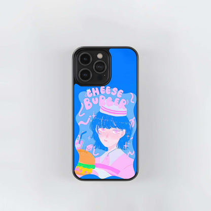 Burger Girl Mood Glass Case