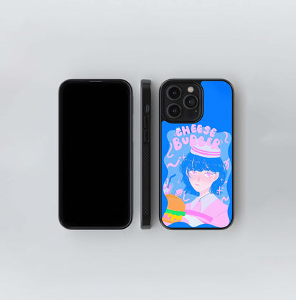 Burger Girl Mood Glass Case