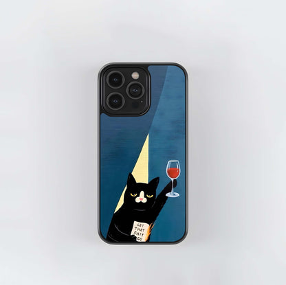 Burning Cat Affirmation Glass Case