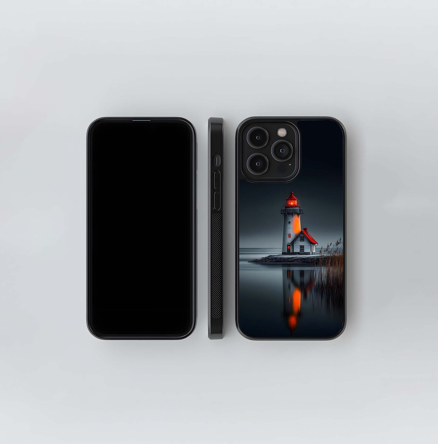 Lighthouse at dus knight Glass Case