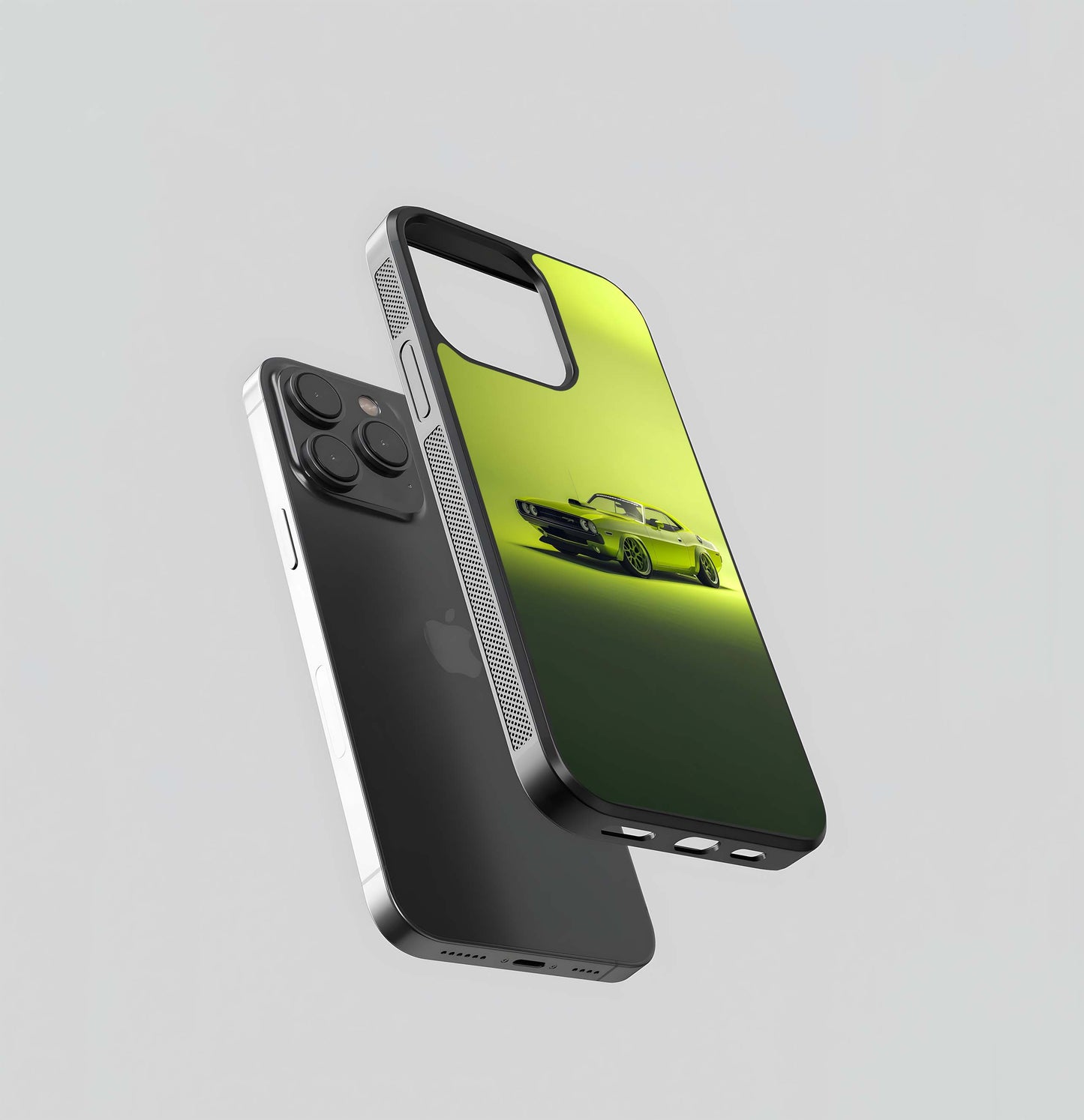 Lime Green Vintage Challenger Glass Case