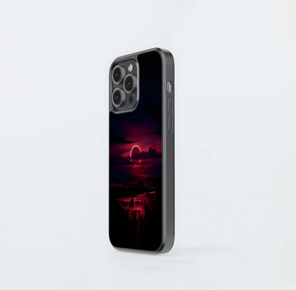 Crimson Eclipse Love Glass Case