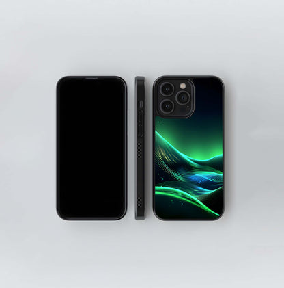 Emerald Sonic Waves Glass Case