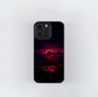 Crimson Eclipse Love Glass Case