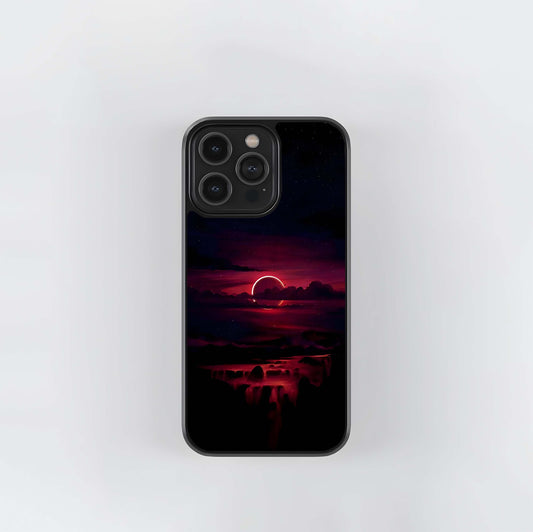 Crimson Eclipse Love Glass Case