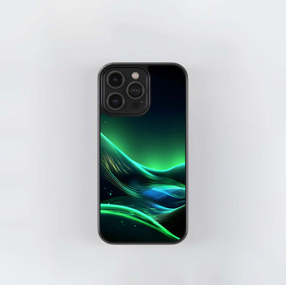 Emerald Sonic Waves Glass Case
