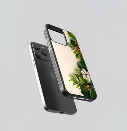 Tropical Corner Bloom Glass Case