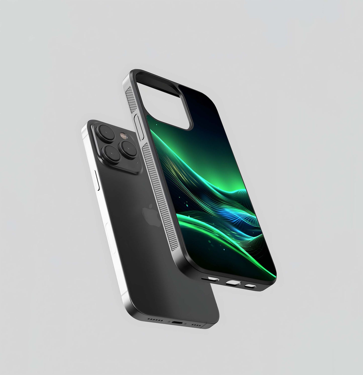 Emerald Sonic Waves Glass Case