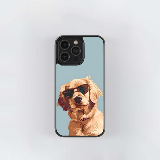 Dog with Sunglasses Glass Case