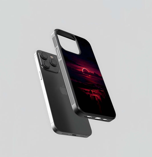 Crimson Eclipse Love Glass Case