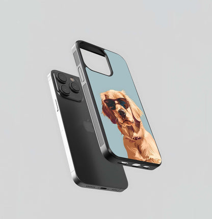 Dog with Sunglasses Glass Case