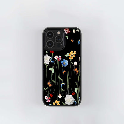 Butterflies & Blooms Glass Case