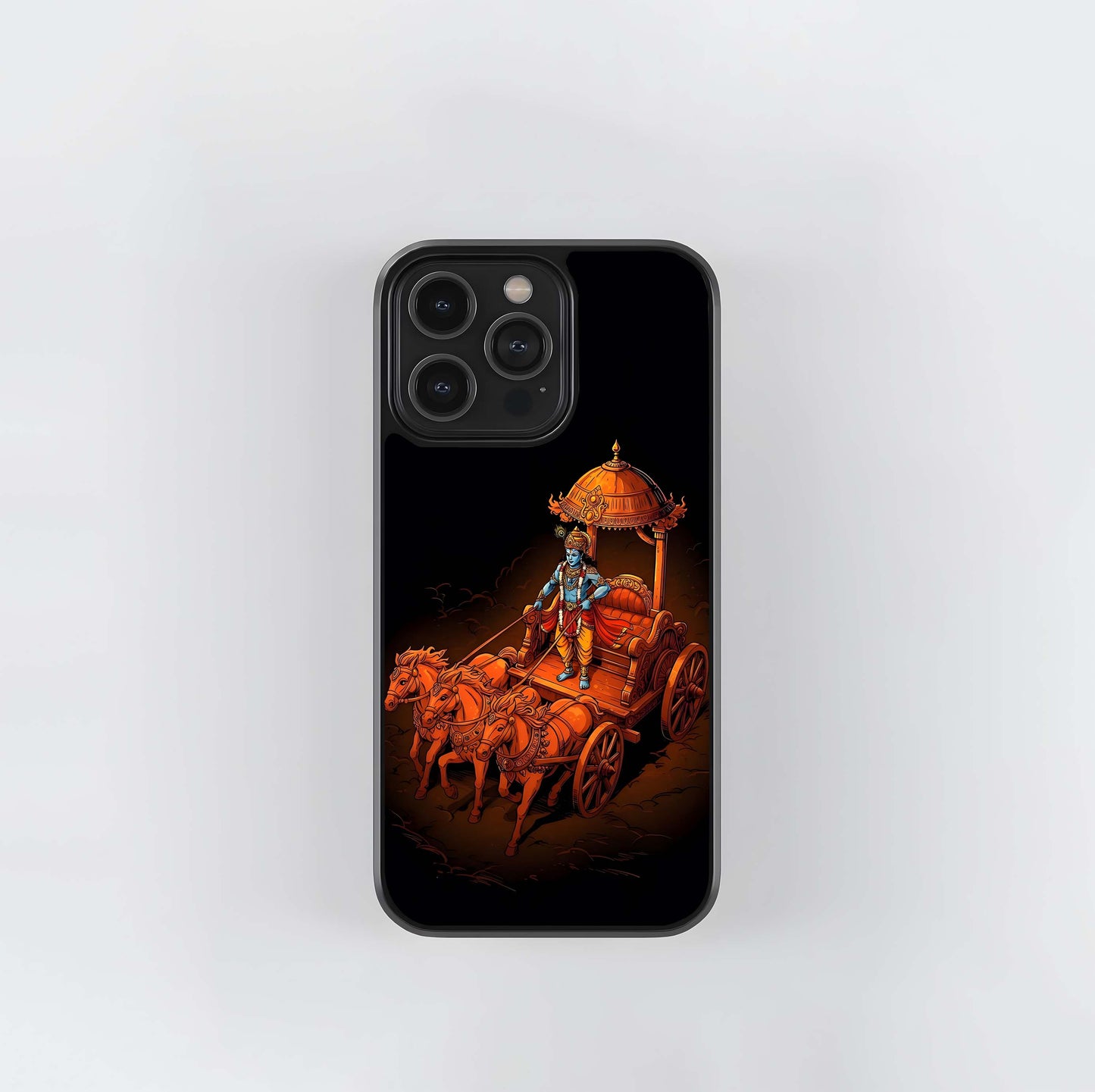 Lord Krishna's Chariot Glass Case