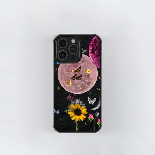 Butterflies Moon Magic Glass Case