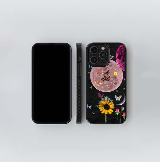 Butterflies Moon Magic Glass Case