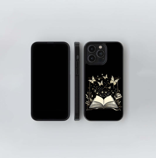 Butterflies On Book Glass Case