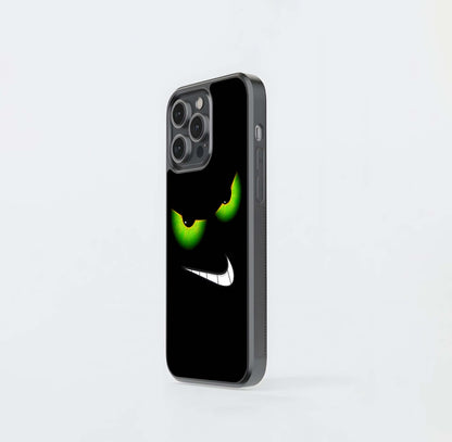 Evil Green Nike Eyes Glass Case
