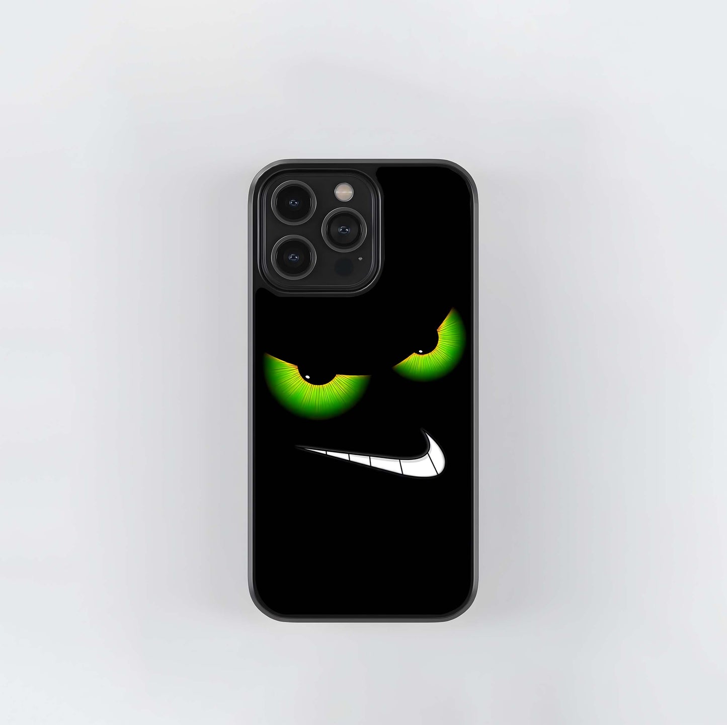 Evil Green Nike Eyes Glass Case