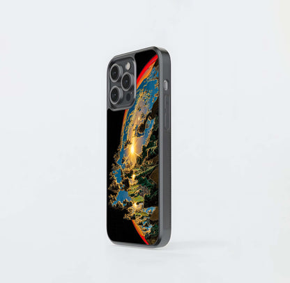 Exploding Planet Sunrise Glass Case