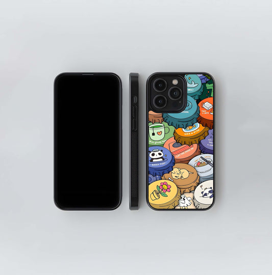 Coins Patterns Glass Case