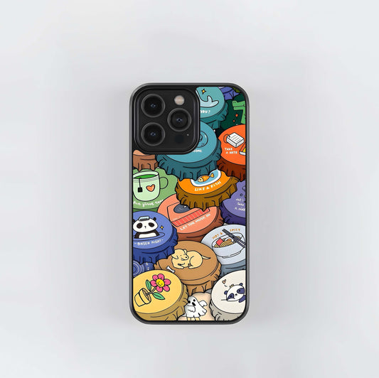 Coins Patterns Glass Case
