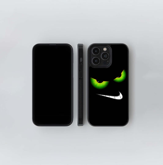 Evil Green Nike Eyes Glass Case