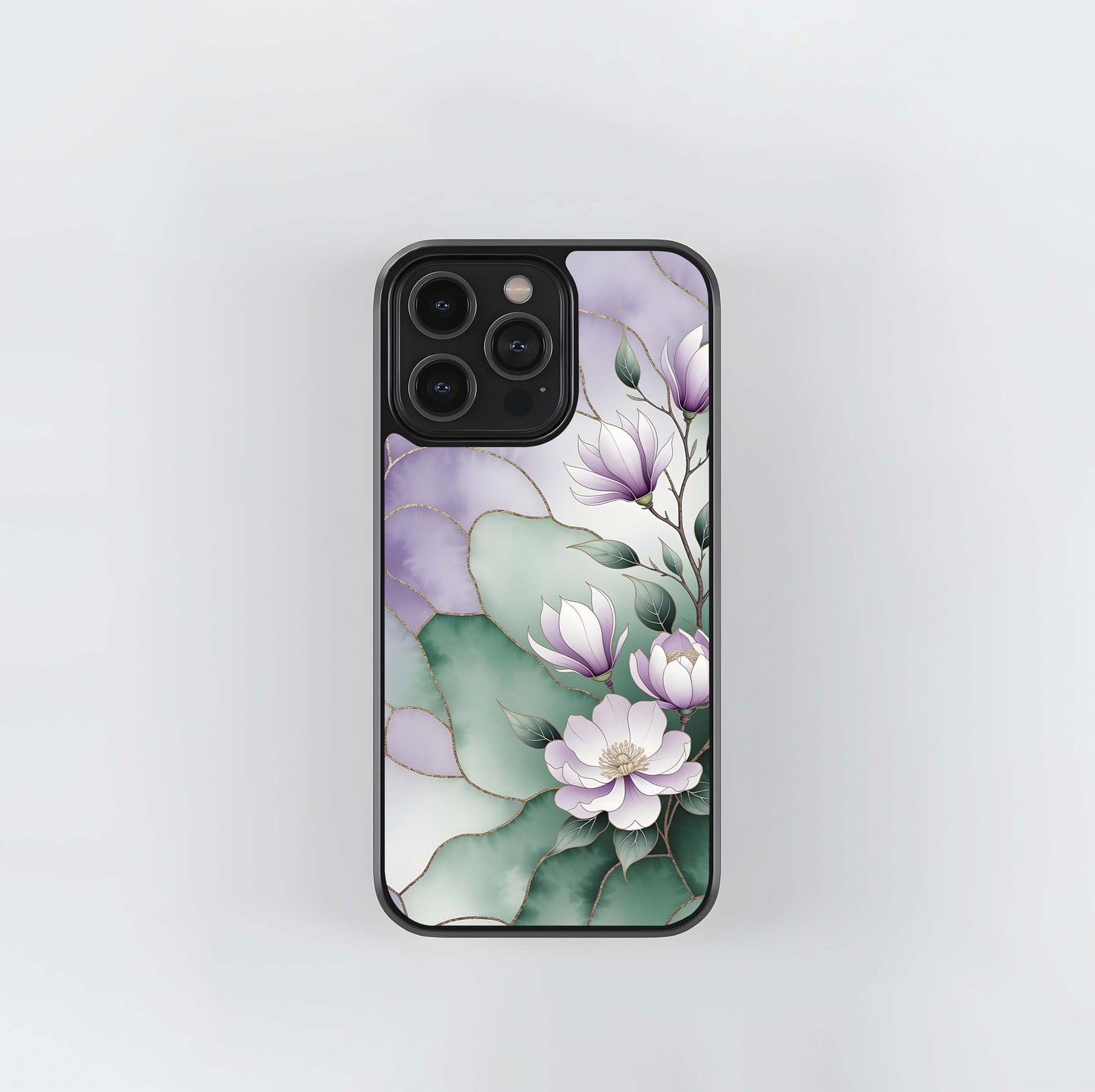 Magnolia Stained Glass Glass Case