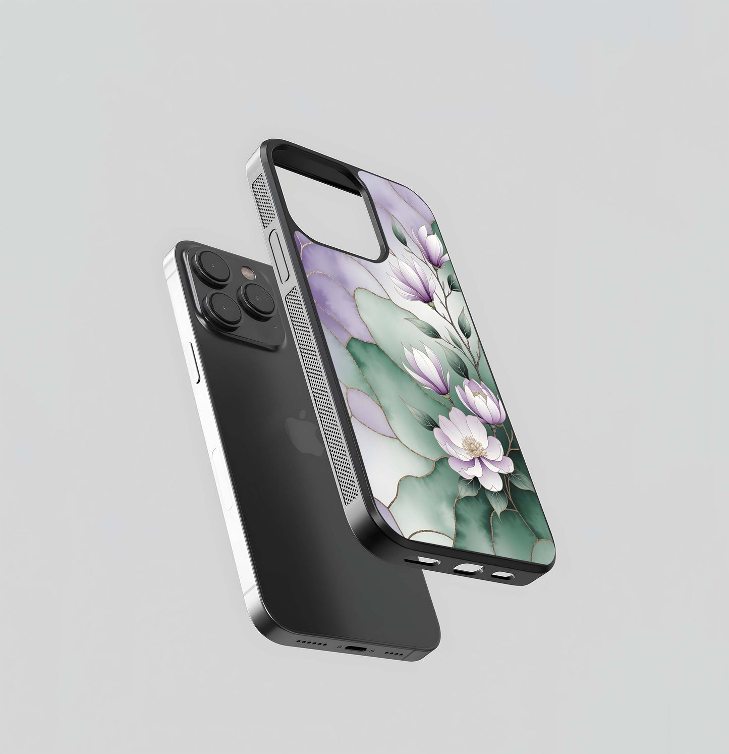 Magnolia Stained Glass Glass Case