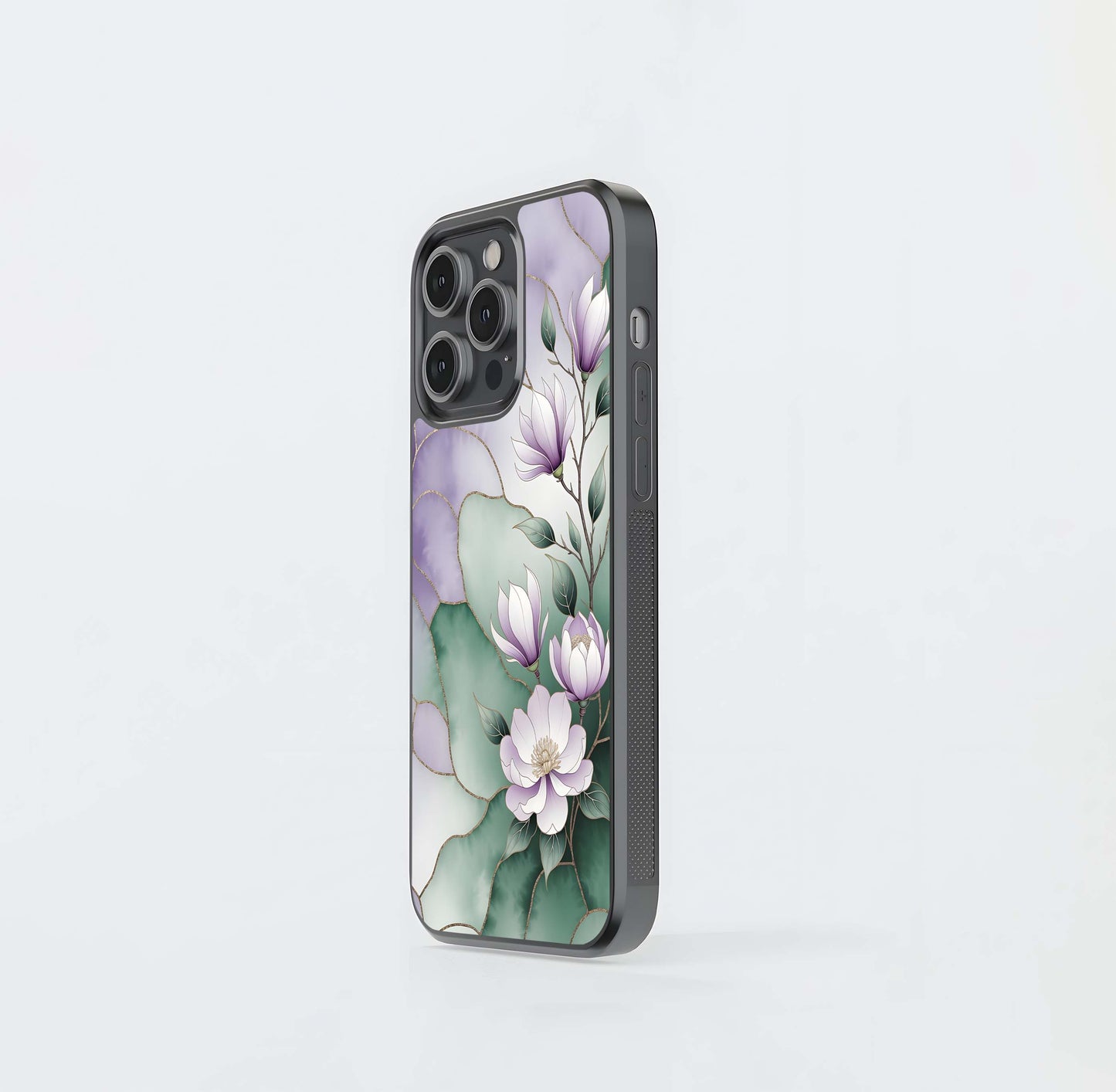 Magnolia Stained Glass Glass Case