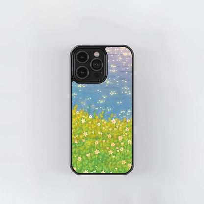 Light Sparkle Flowers Glass Case