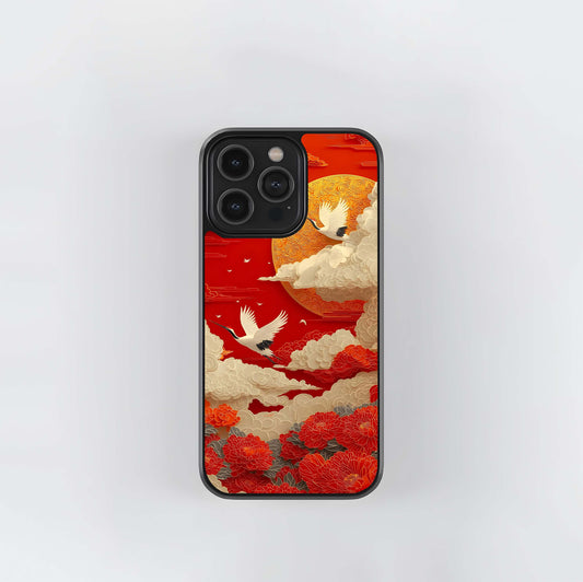 Crimson Sky Soar Glass Case